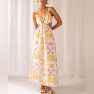 Peppermayo Sunstruck Midi Dress - Under The Palms - size 4
